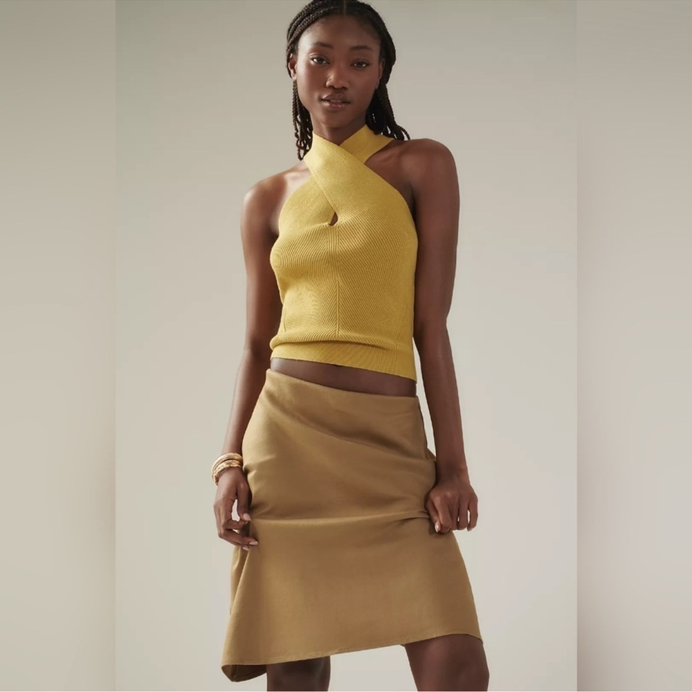 NWT The Tilda Slip Skirt: Linen Knee-Length Edition 🛹 - Picture 1 of 5